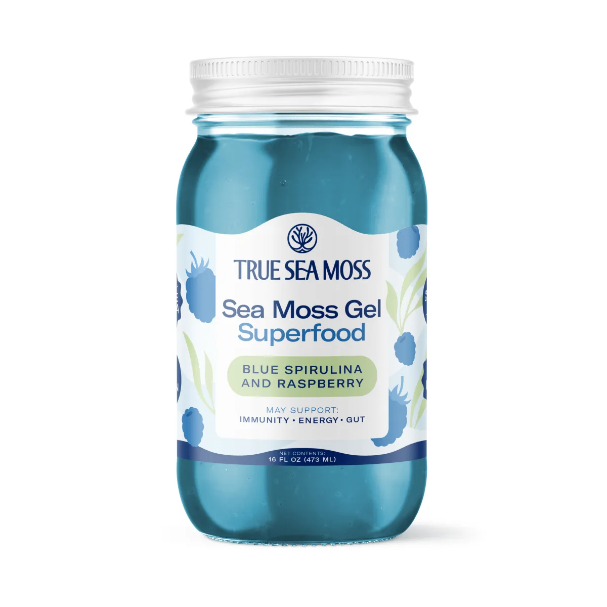 BLUE SPIRULINA & RASPBERRY SEA MOSS
