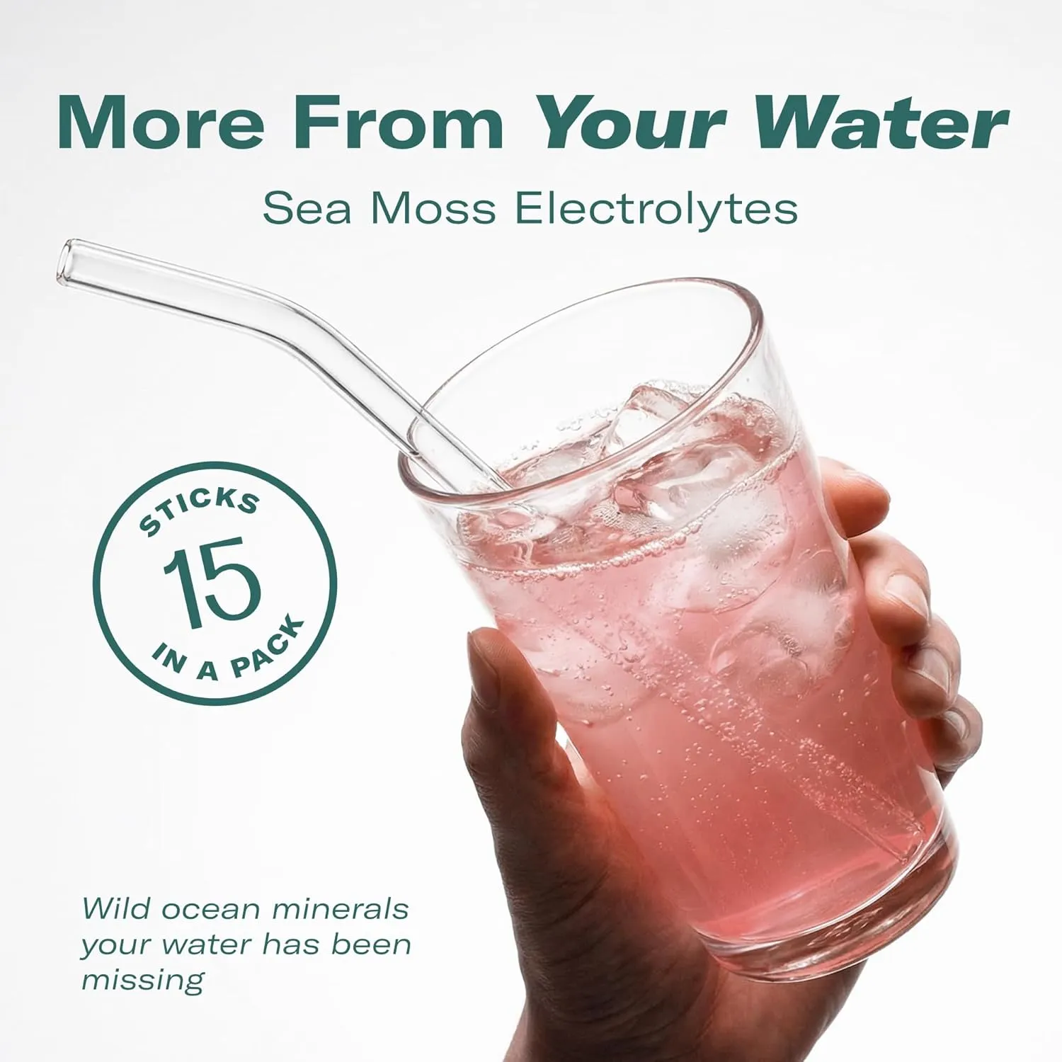 TrueSeaMoss Electrolytes Powder Packets – Made in USA from globally sourced ingredients – 15 Stickpacks – Hydration Powder with Sea Moss with Potassium – No Sugar Drinks – Banana & Strawberry - Image 3