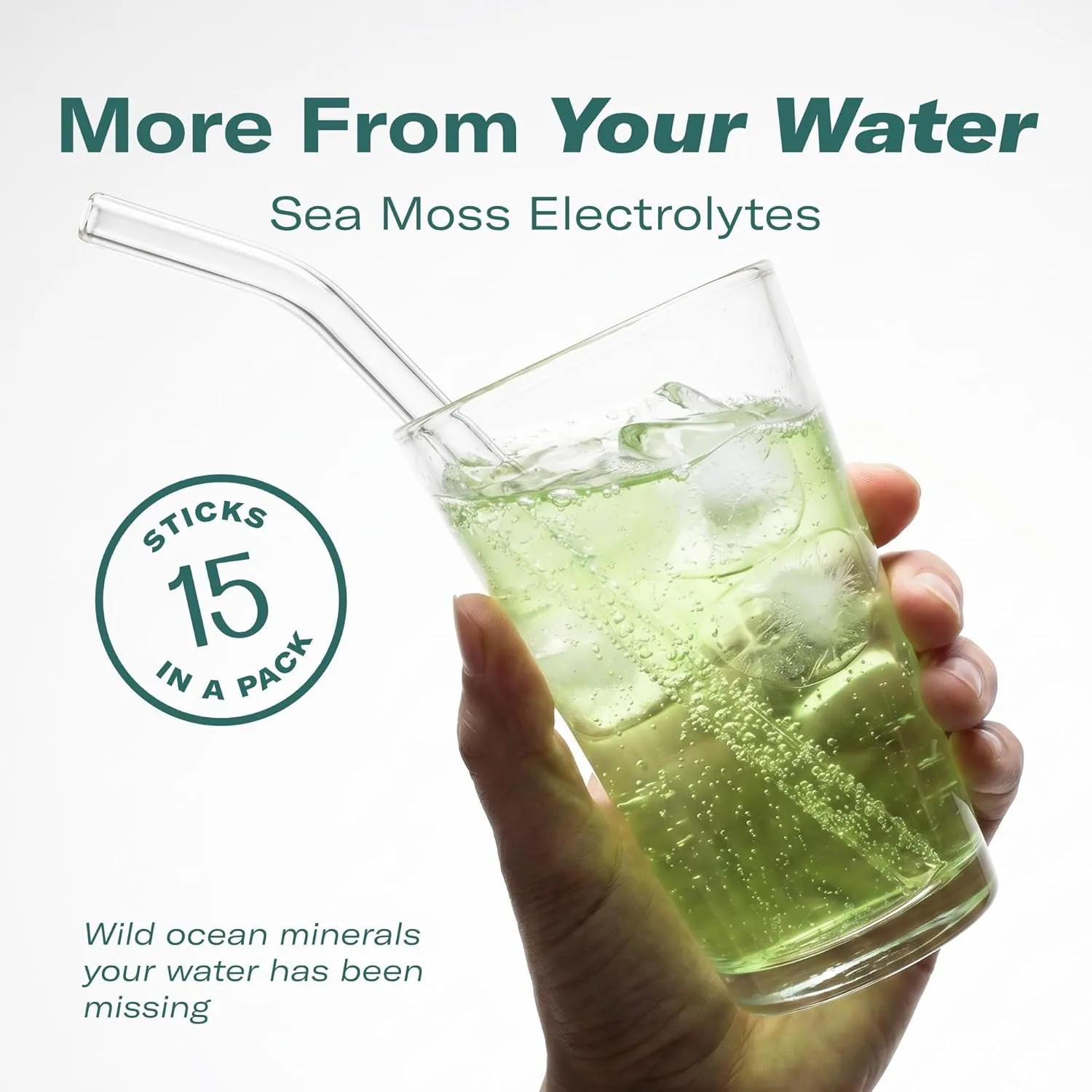 TrueSeaMoss Electrolytes Powder Packets – Made in USA from globally sourced ingredients – 15 Stickpacks – Hydration Powder with Sea Moss with Potassium – No Sugar Drinks – Lime & Lemon - Image 3
