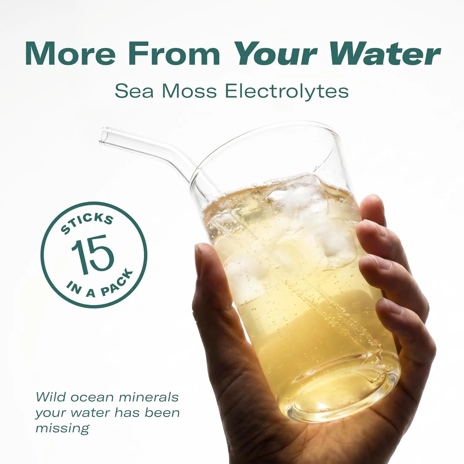 TrueSeaMoss Electrolytes Powder Packets – Made in USA from globally sourced ingredients – 15 Stickpacks – Hydration Powder with Sea Moss with Potassium – No Sugar Drinks – Melon & Watermelon - Image 3