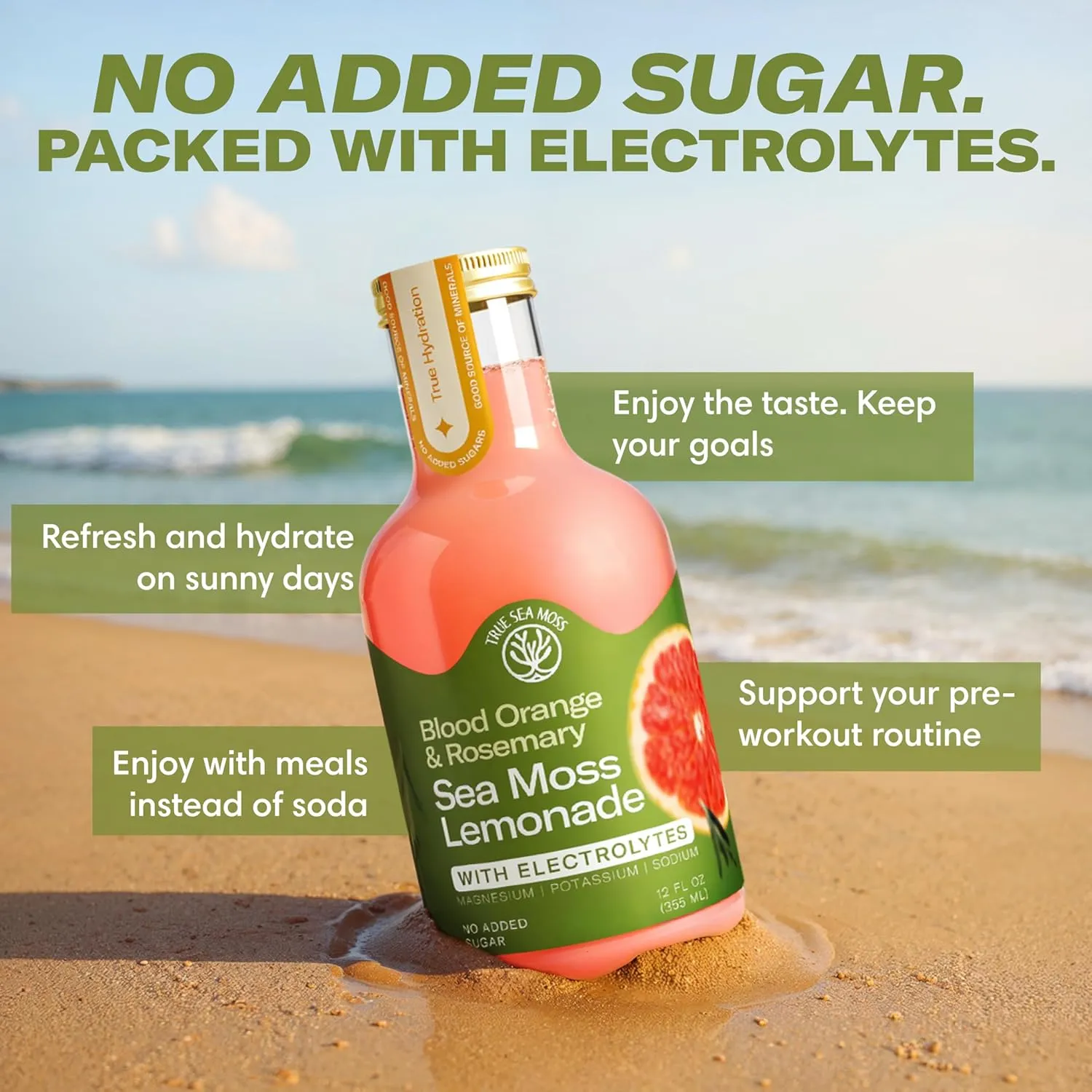 Lemonade - Blood Orange + Rosemary -  Hydration Drink – 4 × 12 fl oz Bottles – Made in USA from globally sourced ingredients - Image 5