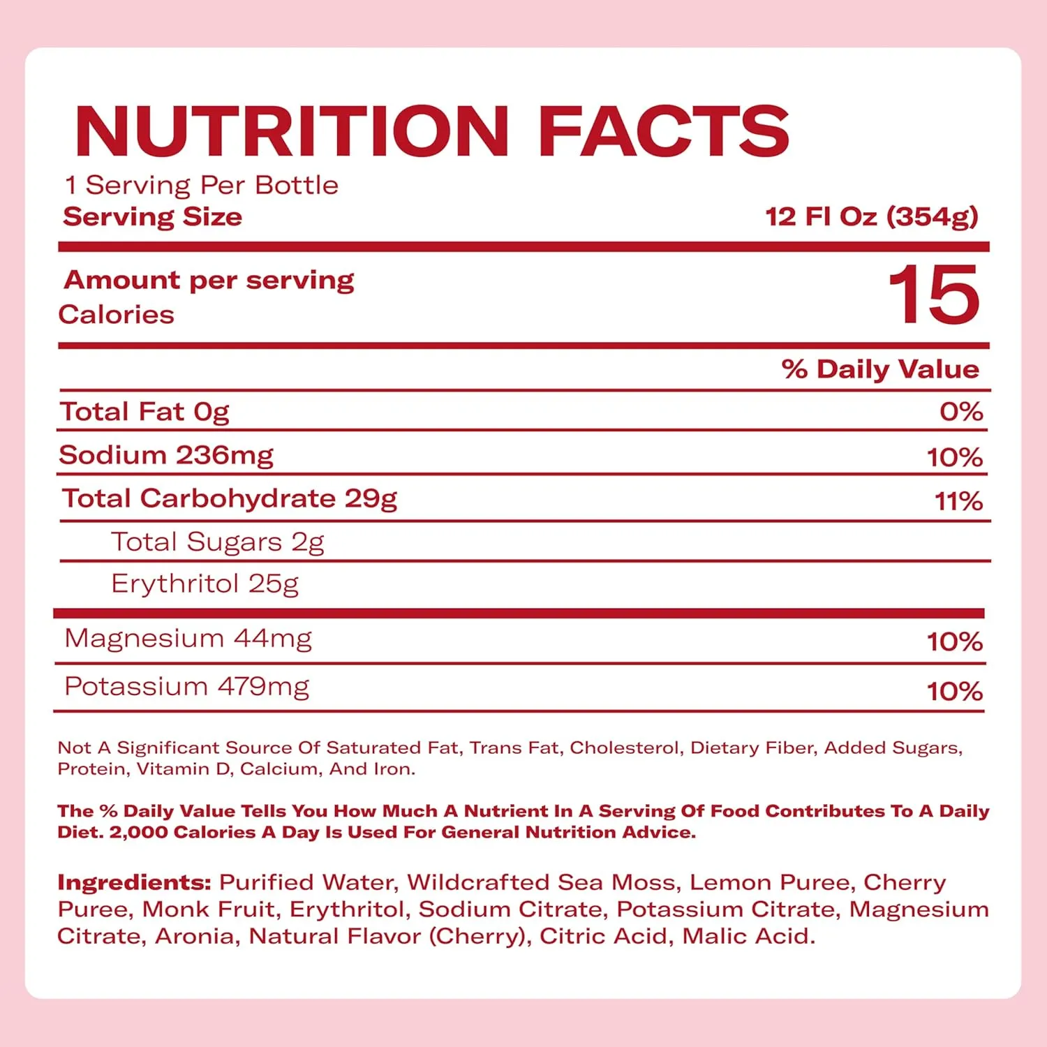 Lemonade - Cherry Aronia - Hydration Drink – 4 × 12 fl oz Bottles – Made in USA from globally sourced ingredients - Image 2