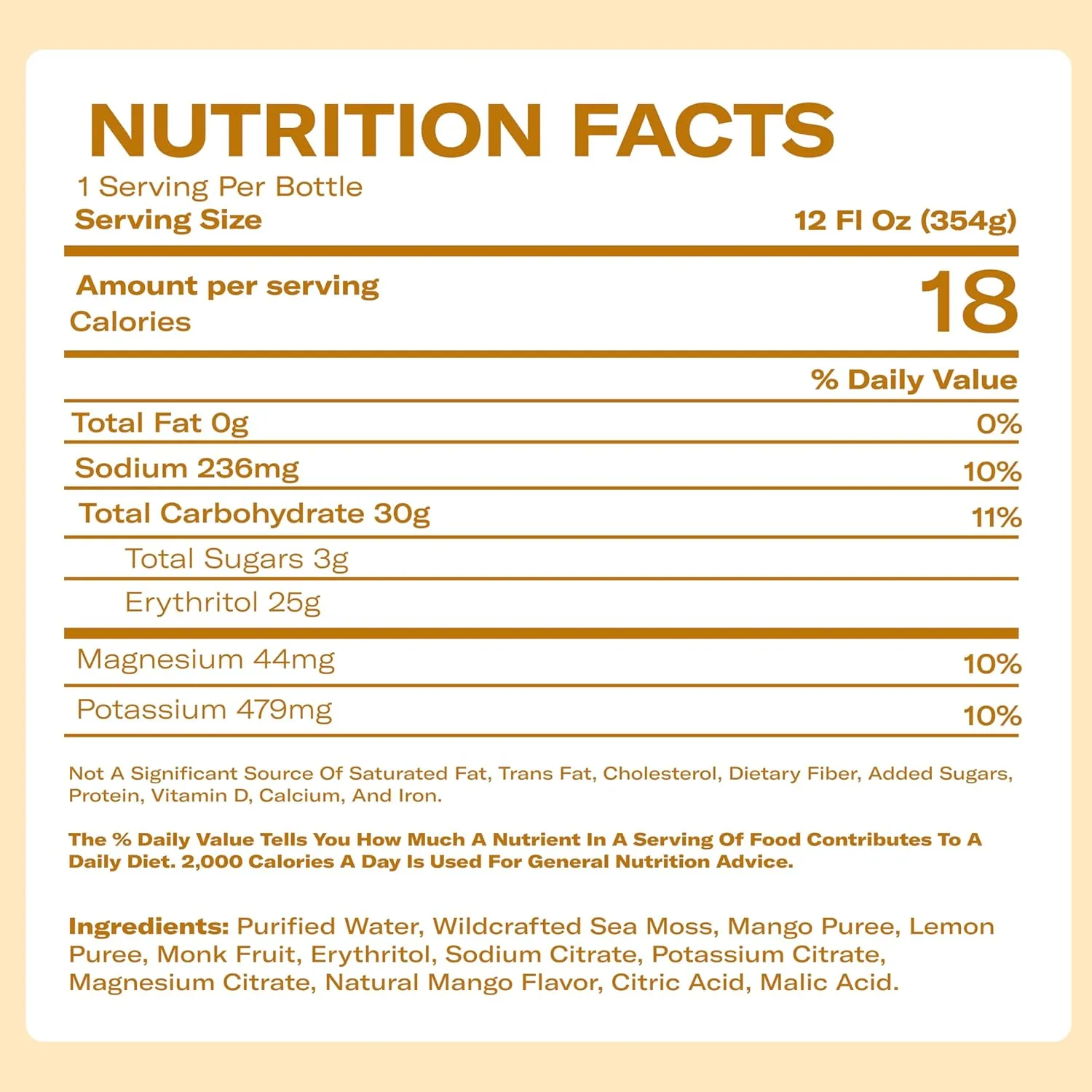 Lemonade - Mango + Electrolytes -Hydration Drink – 4 × 12 fl oz Bottles – Made in USA from globally sourced ingredients - Image 2