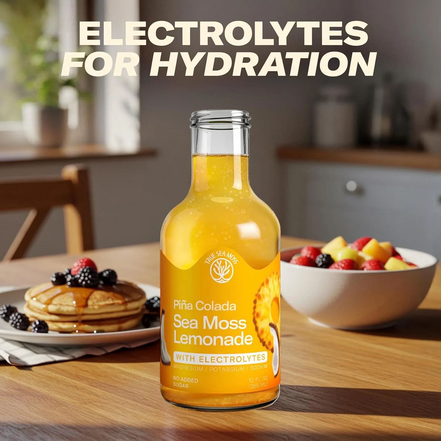 Lemonade - Pina Colada + Electrolytes - Hydration Drink – 4 × 12 fl oz Bottles – Made in USA from globally sourced ingredients - Image 6