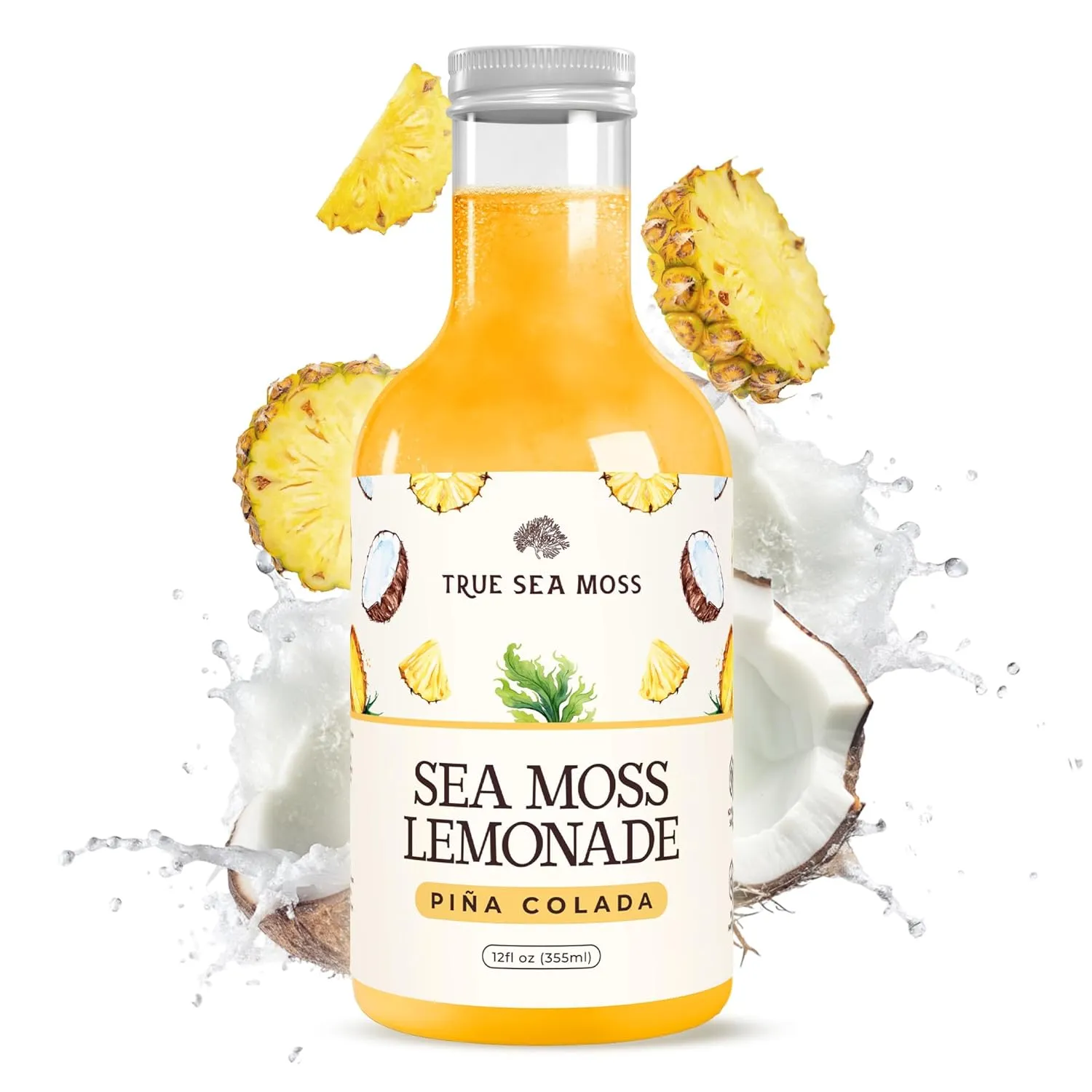 Lemonade - Pina Colada - Hydration Drink – 4 × 12 fl oz Bottles – Made in USA from globally sourced ingredients