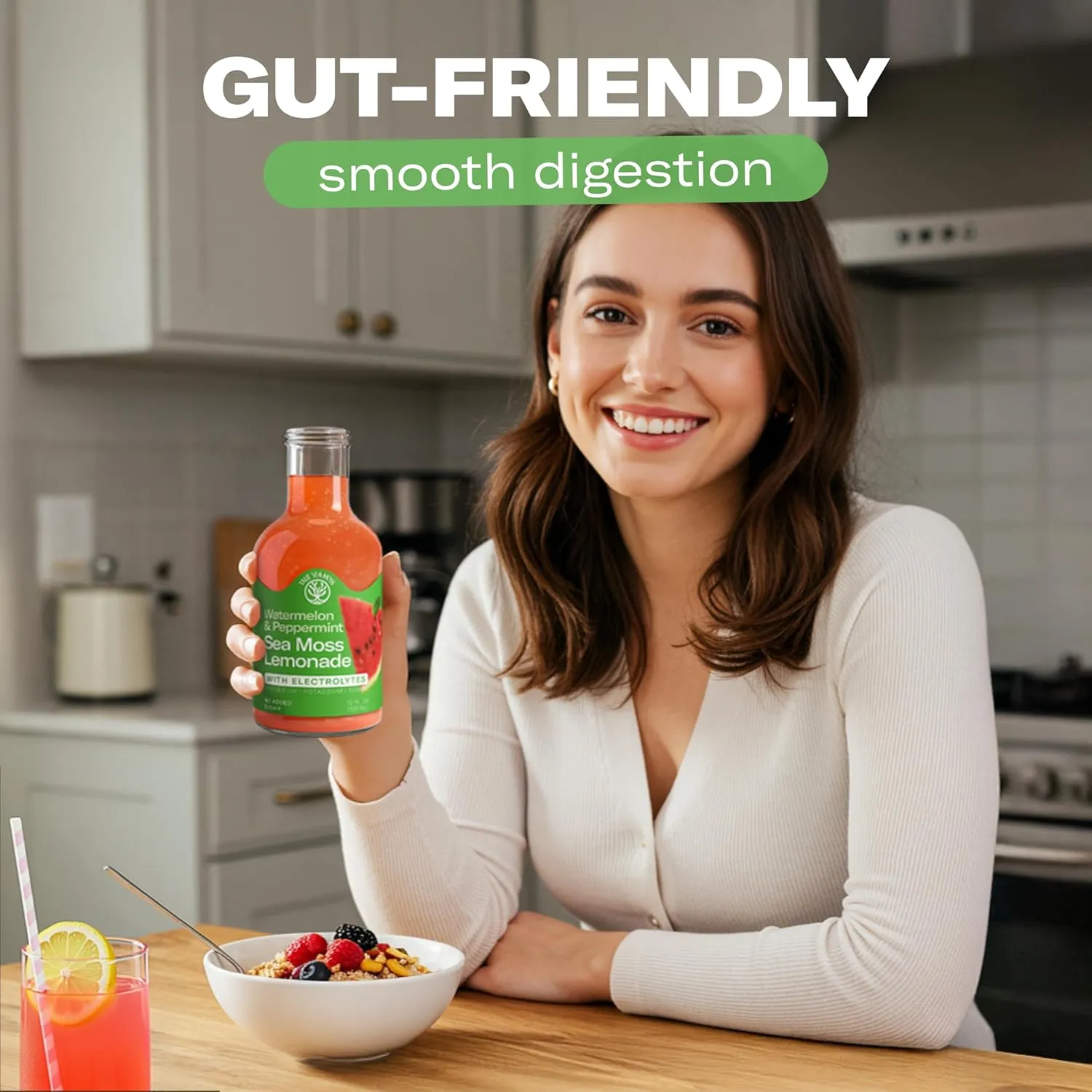 Lemonade - Watermelon + Mint - Hydration Drink – 4 × 12 fl oz Bottles – Made in USA from globally sourced ingredients - Image 4